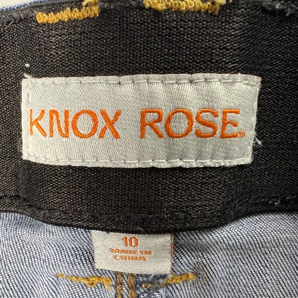 Knox Rose Jeans Womens Size 10 Med Blue Wash Denim Elastic Waist Cotton Blend - Picture 3 of 10